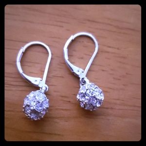 Lane Bryant crystal ball earrings